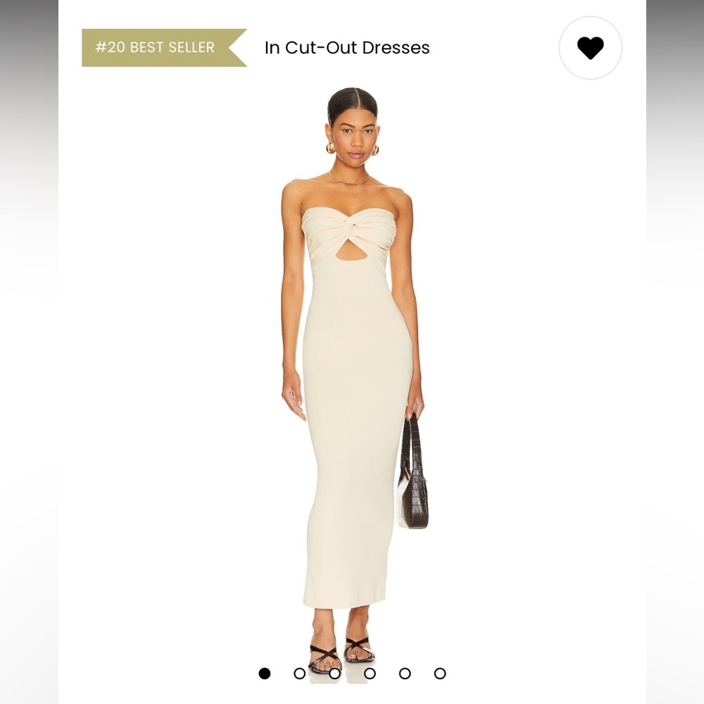 Elegant Strapless Cream Dress